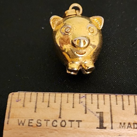 Vintage Monet Pig and Heart Charms - Picture 5 of 11